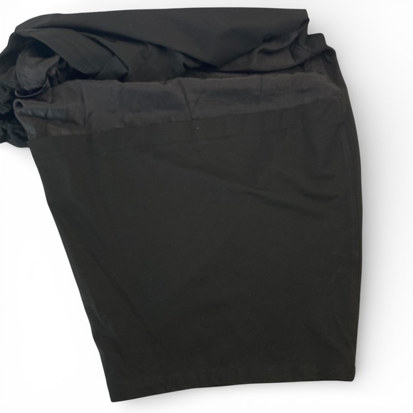 MOYURU Japanese Culottes Mixed Fabric Tulip Cropped Dropcrotch pants Black Large - Picture 5 of 8